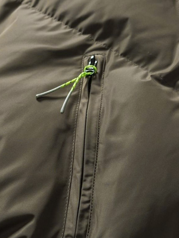 Solid Slant Pocket High Neck Jacket-7