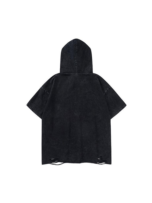 Little Devil Dark Style Spider Print Print Short Sleeves-1