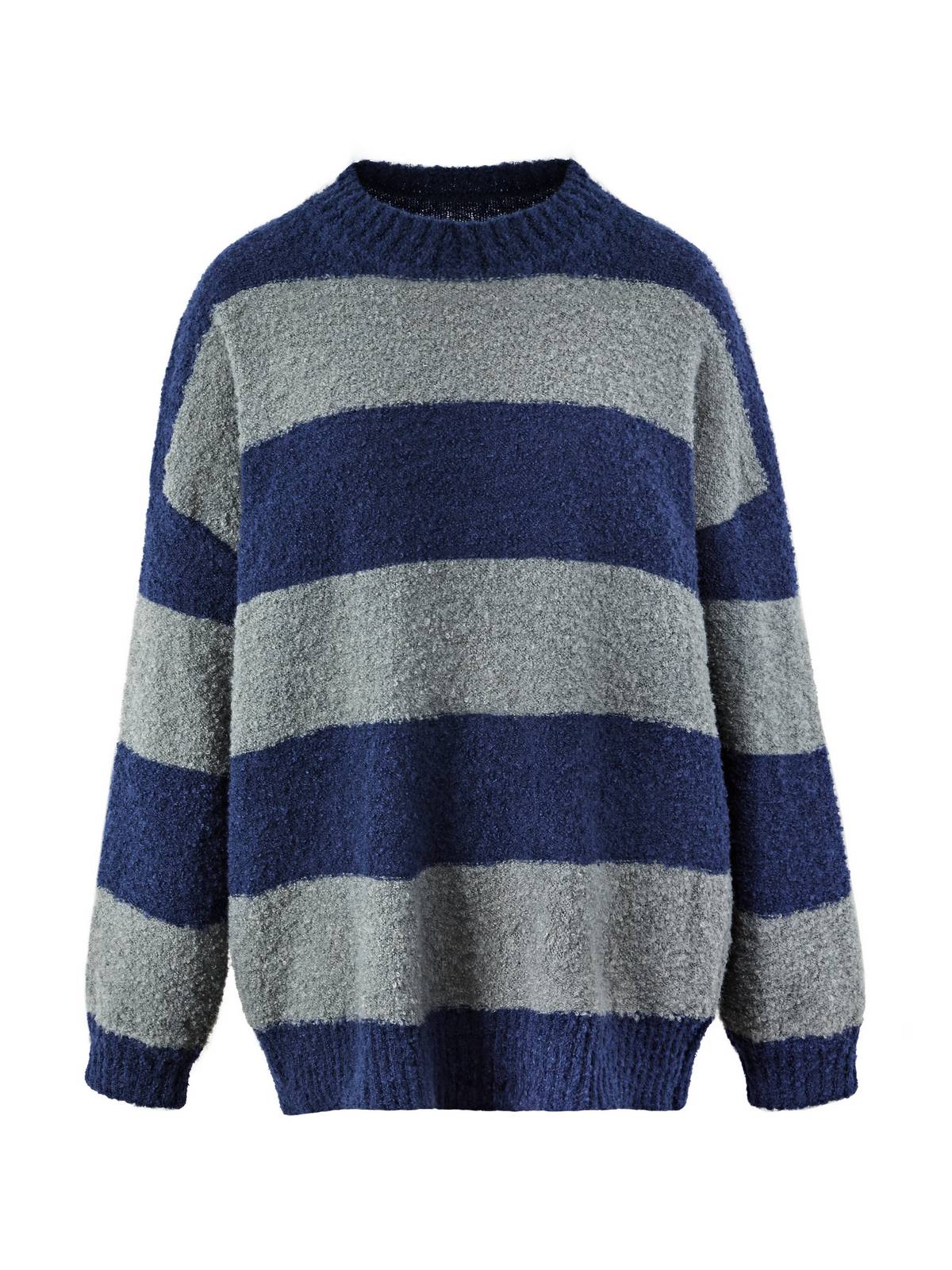 Oversized Stripe Pullover Sweater-6
