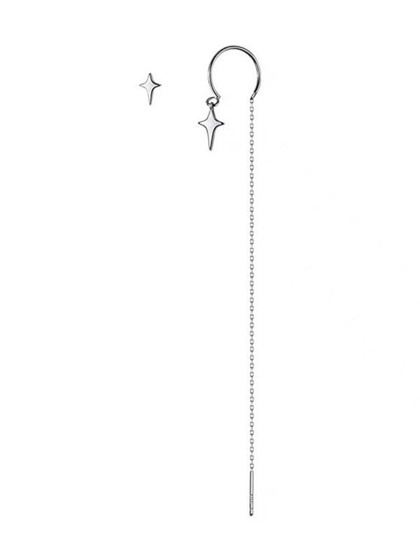 Simple Tassel Starry Earrings-3