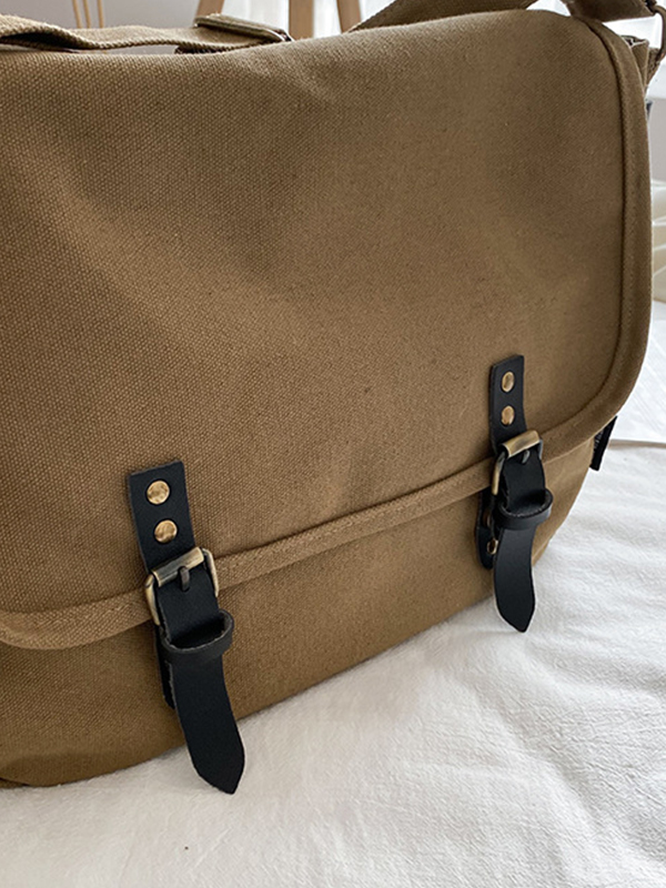 Vintage Large Canvas Messenger Bag-6