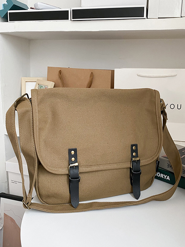 Vintage Large Canvas Messenger Bag-4