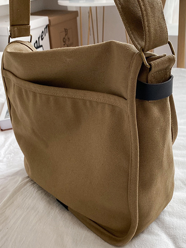 Vintage Large Canvas Messenger Bag-5