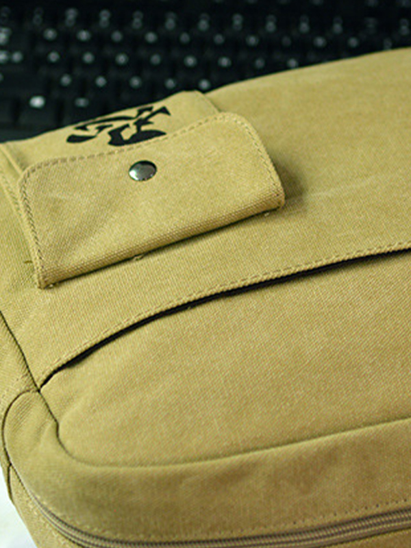 Adorable Anime Totoro Print Canvas Shoulder Bag-3